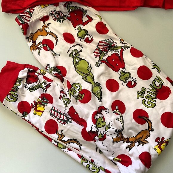 NEW DR. SEUSS'S THE GRINCH PAJAMA SET UNISEX - Picture 9 of 13